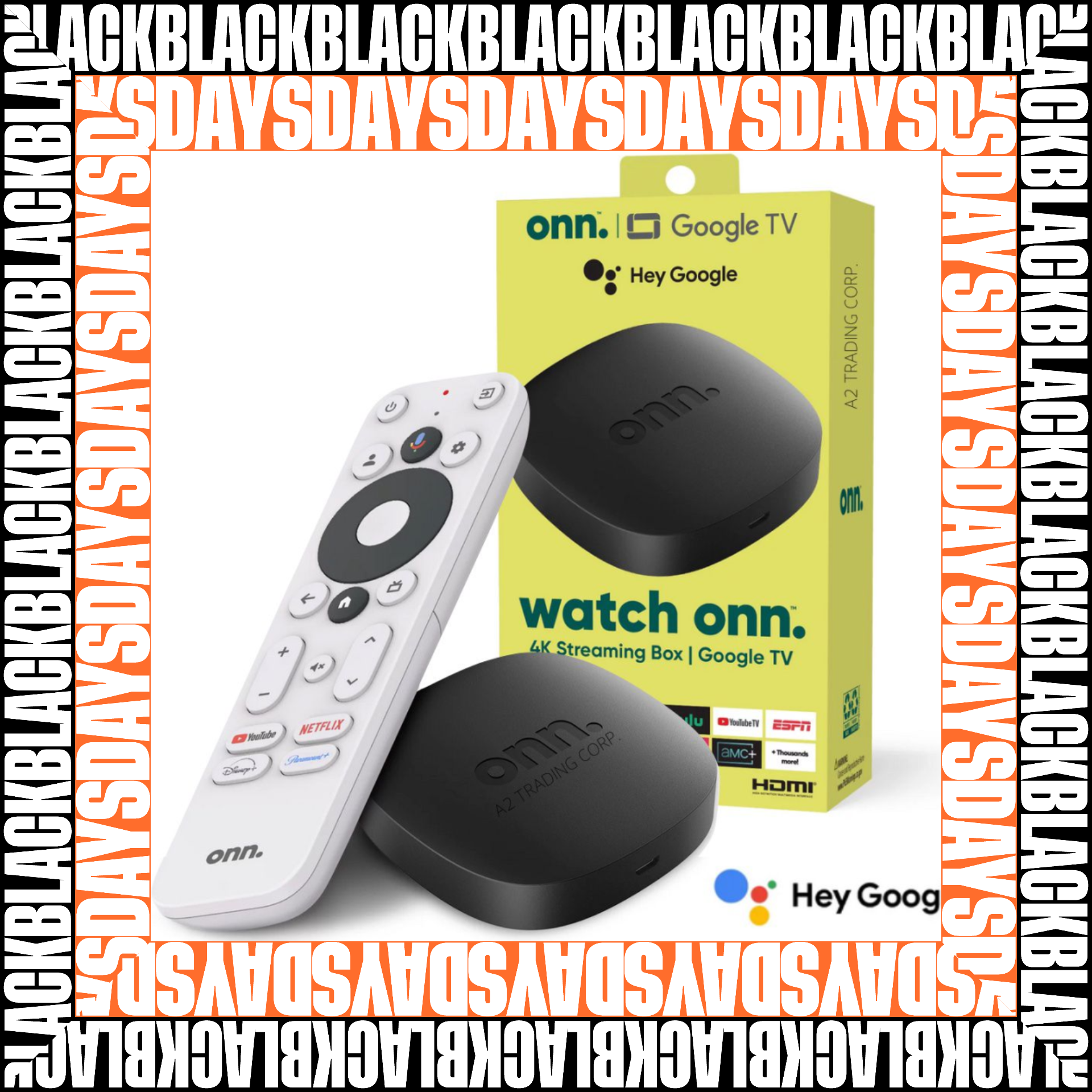 Tv Box Watch Onn Streaming 4k Black Days